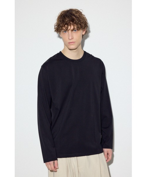 AZUL by moussy（アズールバイマウジー）の「スムースタッチ長袖トップス（Tシャツ/カットソー・メンズ・ブラック/ホワイト/ライトブラック・SMALL/MEDIUM/LARGE）」の17枚目の写真