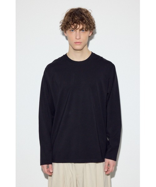AZUL by moussy（アズールバイマウジー）の「スムースタッチ長袖トップス（Tシャツ/カットソー・メンズ・ブラック/ホワイト/ライトブラック・SMALL/MEDIUM/LARGE）」の19枚目の写真