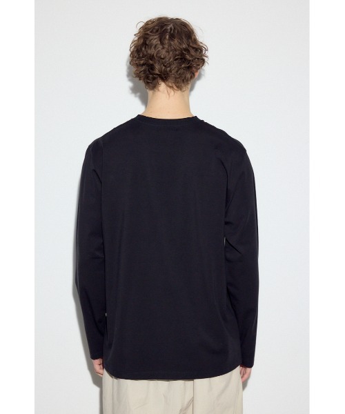 AZUL by moussy（アズールバイマウジー）の「スムースタッチ長袖トップス（Tシャツ/カットソー・メンズ・ブラック/ホワイト/ライトブラック・SMALL/MEDIUM/LARGE）」の21枚目の写真