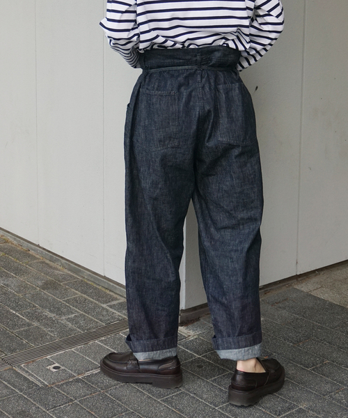 JOURNAL STANDARD LUXE(ジャーナルスタンダード ラックス)の「10OZデニム ARMYビッグパンツ(デニムパンツ・レディース・ネイビー・FREE)」の3枚目の写真