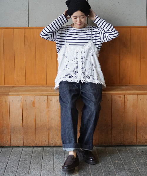 JOURNAL STANDARD LUXE(ジャーナルスタンダード ラックス)の「10OZデニム ARMYビッグパンツ(デニムパンツ・レディース・ネイビー・FREE)」の4枚目の写真