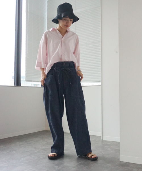 JOURNAL STANDARD LUXE(ジャーナルスタンダード ラックス)の「10OZデニム ARMYビッグパンツ(デニムパンツ・レディース・ネイビー・FREE)」の6枚目の写真