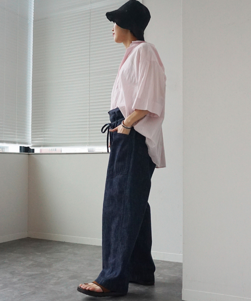 JOURNAL STANDARD LUXE(ジャーナルスタンダード ラックス)の「10OZデニム ARMYビッグパンツ(デニムパンツ・レディース・ネイビー・FREE)」の7枚目の写真