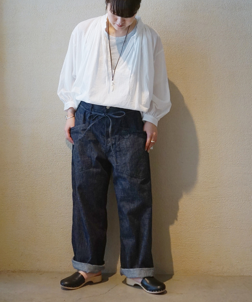 JOURNAL STANDARD LUXE(ジャーナルスタンダード ラックス)の「10OZデニム ARMYビッグパンツ(デニムパンツ・レディース・ネイビー・FREE)」の10枚目の写真