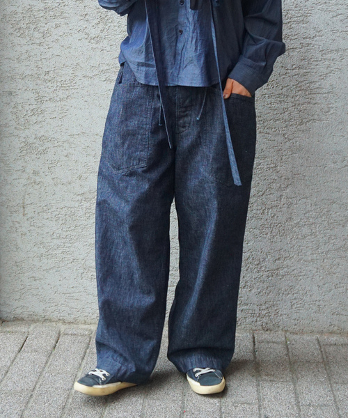 JOURNAL STANDARD LUXE(ジャーナルスタンダード ラックス)の「10OZデニム ARMYビッグパンツ(デニムパンツ・レディース・ネイビー・FREE)」の13枚目の写真