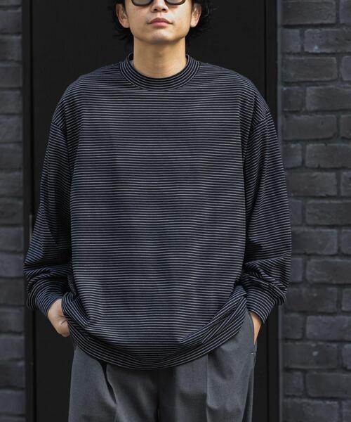 FORK&SPOON(フォークアンドスプーン)の「FORK&SPOON CAVEボーダーロングスリーブTシャツ(Tシャツ/カットソー・メンズ・ホワイト系その他/ブラック系その他/グレー系その他・4/5)」の2枚目の写真