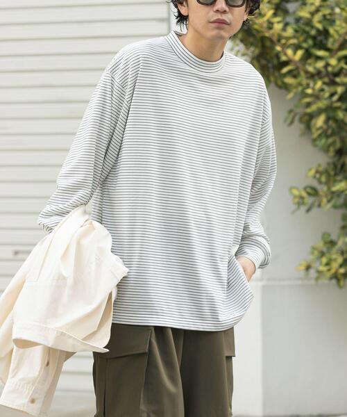 FORK&SPOON(フォークアンドスプーン)の「FORK&SPOON CAVEボーダーロングスリーブTシャツ(Tシャツ/カットソー・メンズ・ホワイト系その他/ブラック系その他/グレー系その他・4/5)」の8枚目の写真