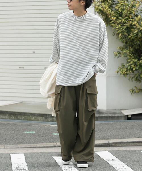 FORK&SPOON(フォークアンドスプーン)の「FORK&SPOON CAVEボーダーロングスリーブTシャツ(Tシャツ/カットソー・メンズ・ホワイト系その他/ブラック系その他/グレー系その他・4/5)」の9枚目の写真