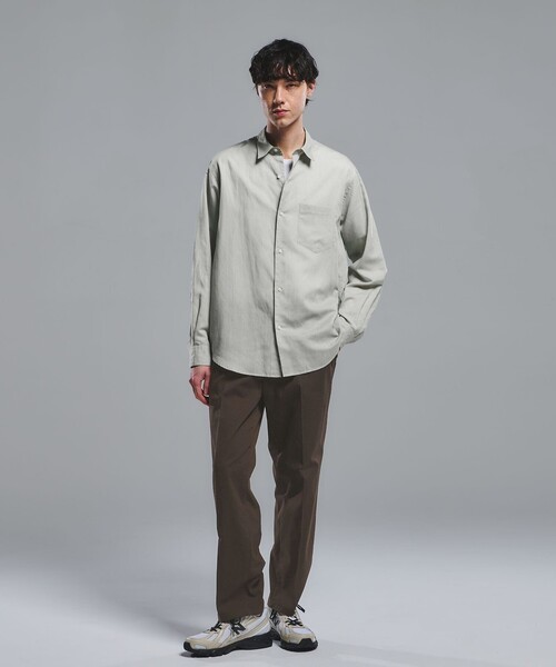 ラミー ミックス ジャストルーズ 長袖 シャツ（シャツ/ブラウス