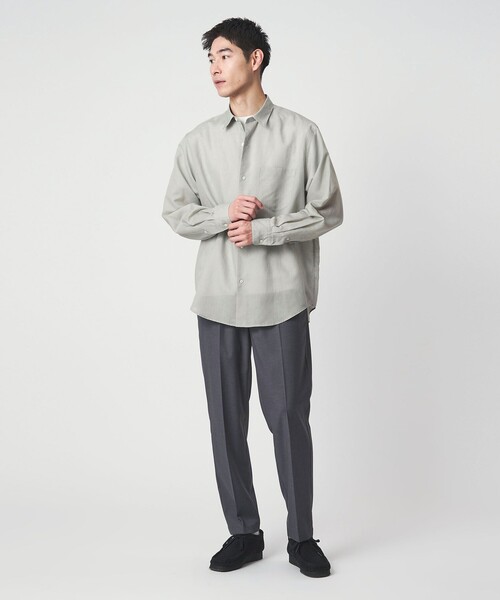 ラミー ミックス ジャストルーズ 長袖 シャツ（シャツ/ブラウス