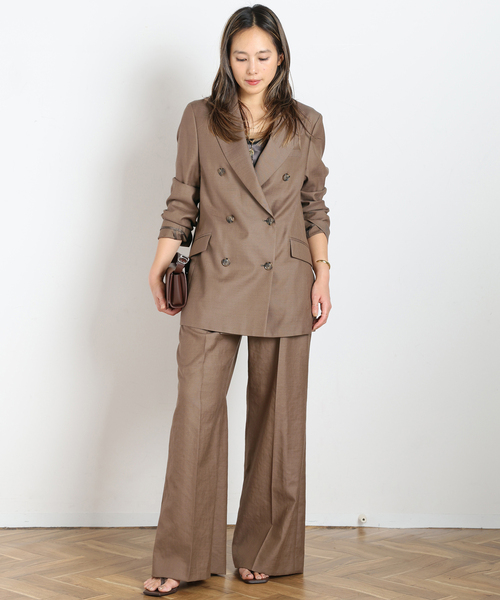 AP STUDIO（エーピーストゥディオ）の「サバービアワイドパンツ（スラックス・レディース・キャメル/ブラック・34/36/38/40）」の13枚目の写真