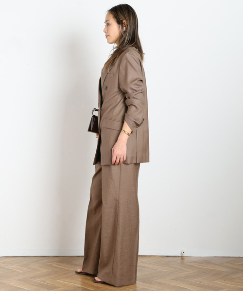 AP STUDIO（エーピーストゥディオ）の「サバービアワイドパンツ（スラックス・レディース・キャメル/ブラック・34/36/38/40）」の14枚目の写真