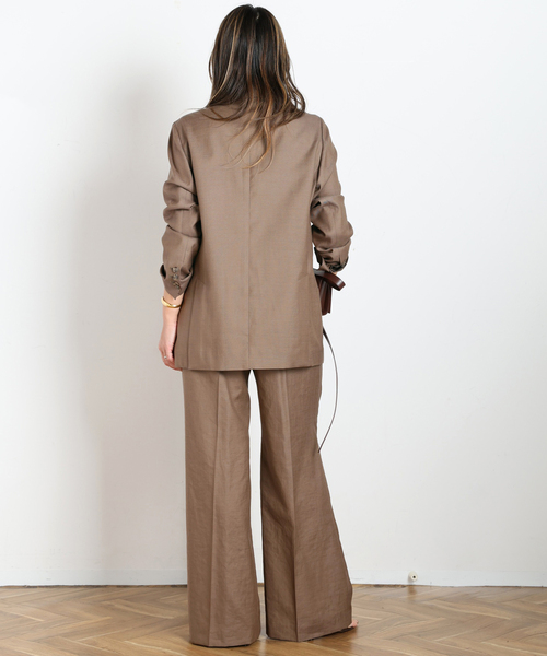 AP STUDIO（エーピーストゥディオ）の「サバービアワイドパンツ（スラックス・レディース・キャメル/ブラック・34/36/38/40）」の15枚目の写真