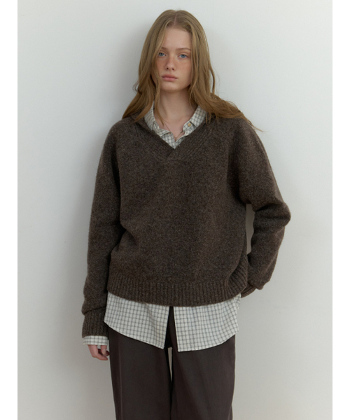 THEMITTEN(ザ・ミトン)の「Verre sailor knit (brown)(ニット/セーター・レディース・その他・FREE)」の2枚目の写真