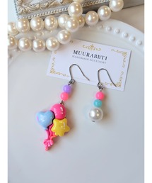 【MUURABBTI】ファンシーバルーンカラフルピアス(MA)