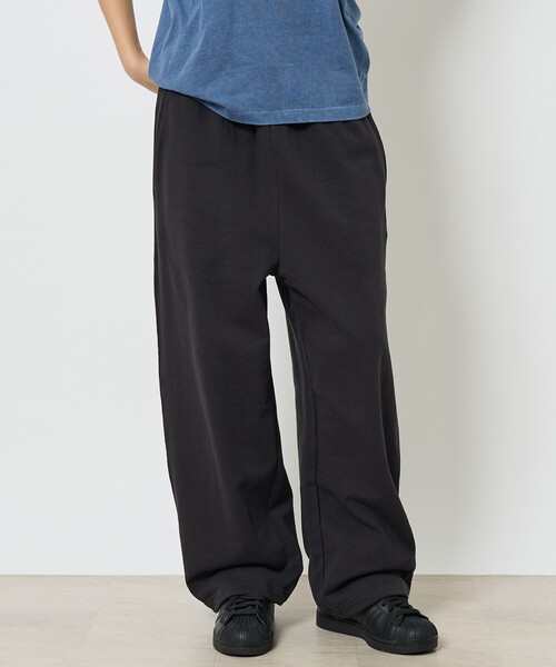 DISCUS ATHLETIC（ディスカス　アスレチック）の「【DISCUS/ディスカス】ユニセックス裏毛スウェットワイドパンツ（スウェットパンツ・メンズ・グレー/ホワイト系その他/ブラック・M/L）」の7枚目の写真