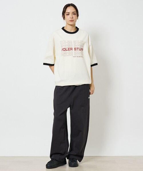 DISCUS ATHLETIC（ディスカス　アスレチック）の「【DISCUS/ディスカス】ユニセックス裏毛スウェットワイドパンツ（スウェットパンツ・メンズ・グレー/ホワイト系その他/ブラック・M/L）」の9枚目の写真