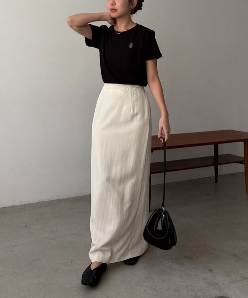 CAPRICIEUX LE'MAGE（カプリシューレマージュ）の「【全8色/サイズ展開あり】LE'MAGE1ポイントTシャツ（Tシャツ/カットソー・レディース・ブルー/ピンク/ライトグレー/チャコールグレー/ブラック/ベージュ/ブラウン/ホワイト・SMALL/MEDIUM）」の16枚目の写真