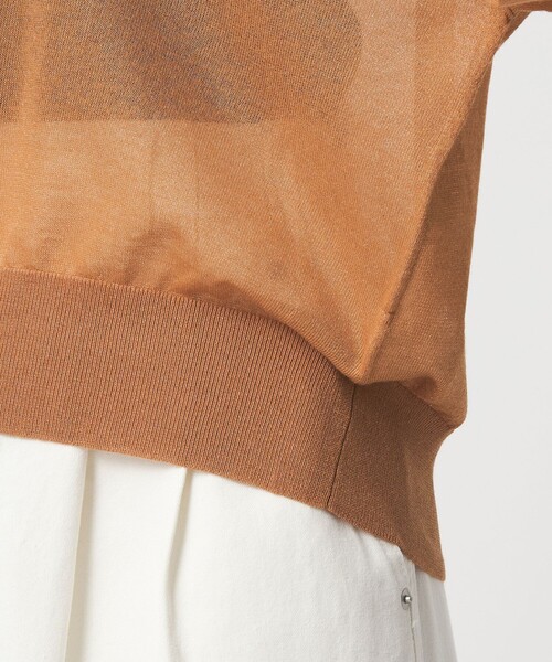 green label relaxing（グリーンレーベルリラクシング）の「【WEB限定】＜at ease＞バイカラー シアー ニット プルオーバー（ニット/セーター・レディース・ブラック/ライトブルー/ブラウン/ピンク/ケリーグリーン/ネイビー・FREE）」の16枚目の写真