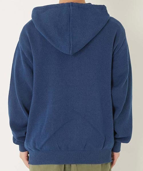 BLUE BLUE(ブルーブルー)の「インディゴダイ メランジ ジップアップパーカー(ニット/セーター・メンズ・インディゴブルー・S/M/L)」の4枚目の写真