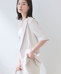 INDIVI（インディヴィ）の「【着る日傘】ハーフスリーブダブルジャケット（テーラードジャケット）」