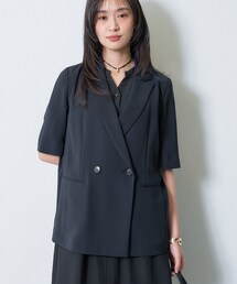 INDIVI（インディヴィ）の「【着る日傘】ハーフスリーブダブルジャケット（テーラードジャケット）」