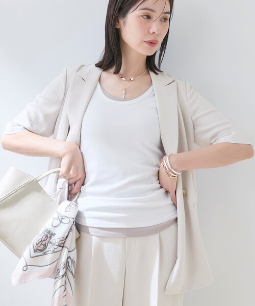 INDIVI(インディヴィ)の「【着る日傘】ハーフスリーブダブルジャケット(テーラードジャケット・レディース・ブラック/ネイビー/ライトグレー系5・36/38/40/03/05/13/15 /19)」の13枚目の写真