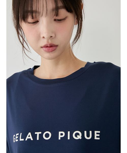 ジェラートピケ　ルージュチェリーレーヨンロゴTシャツ&ロングパンツセット Amazon.co.jp: [ジェラート ピケ] ルージュチェリーレーヨンロゴT
