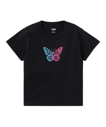 GRADIENT GLITTER BUTTERFLY S/S BABY TEE