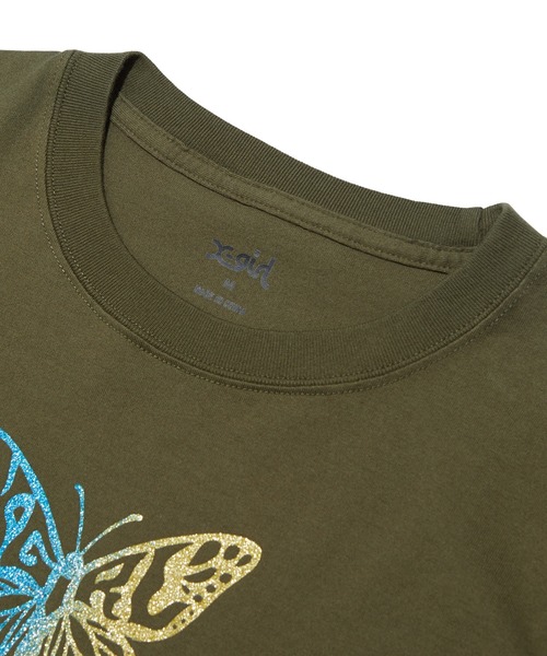 X-girl(エックスガール)の「GRADIENT GLITTER BUTTERFLY S/S BABY TEE(Tシャツ/カットソー・レディース・ブラック/オリーブ/ホワイト・S/M)」の9枚目の写真