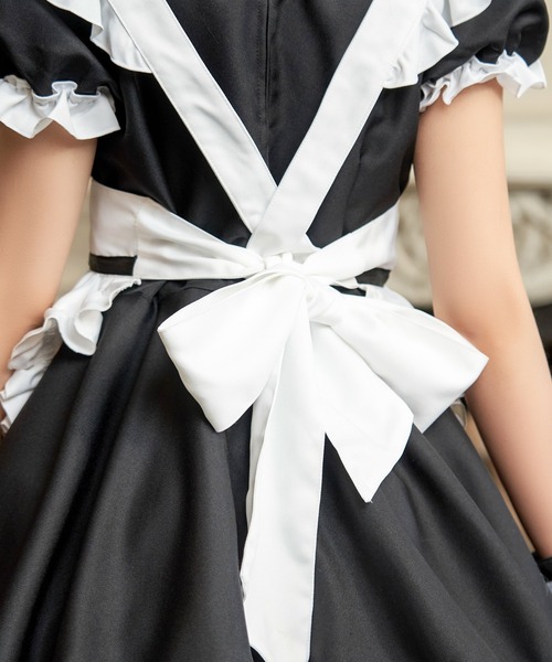 LunaBelle(ルナベル)の「【メイドコス4点セット】ミルクメイド 半袖(コスチューム/パーティーグッズ・レディース・ブラック/ネイビー・M/L/2L/S)」の8枚目の写真