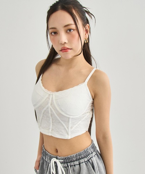 ANAP(アナップ)の「カップ付コルセットキャミソール(キャミソール・レディース・ブラック/ホワイト・F)」の16枚目の写真