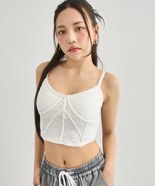 ANAP(アナップ)の「カップ付コルセットキャミソール(キャミソール・レディース・ブラック/ホワイト・F)」の17枚目の写真