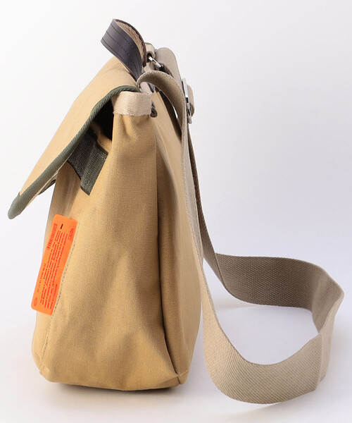 WEEKEND(ER)（ウィークエンダー）の「WEEKEND(ER)/ウィークエンダー WORKERS GAME BAG コットンキャンバス ショルダーバッグ（ショルダーバッグ・メンズ・ブラック/ベージュ・ONE SIZE）」の3枚目の写真