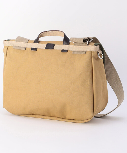 WEEKEND(ER)（ウィークエンダー）の「WEEKEND(ER)/ウィークエンダー WORKERS GAME BAG コットンキャンバス ショルダーバッグ（ショルダーバッグ・メンズ・ブラック/ベージュ・ONE SIZE）」の4枚目の写真