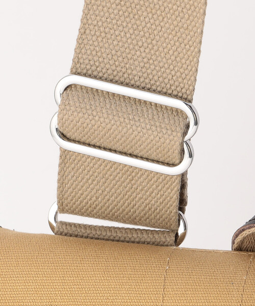 WEEKEND(ER)（ウィークエンダー）の「WEEKEND(ER)/ウィークエンダー WORKERS GAME BAG コットンキャンバス ショルダーバッグ（ショルダーバッグ・メンズ・ブラック/ベージュ・ONE SIZE）」の9枚目の写真