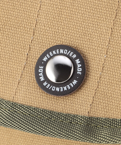 WEEKEND(ER)（ウィークエンダー）の「WEEKEND(ER)/ウィークエンダー WORKERS GAME BAG コットンキャンバス ショルダーバッグ（ショルダーバッグ・メンズ・ブラック/ベージュ・ONE SIZE）」の11枚目の写真