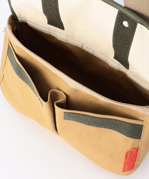 WEEKEND(ER)（ウィークエンダー）の「WEEKEND(ER)/ウィークエンダー WORKERS GAME BAG コットンキャンバス ショルダーバッグ（ショルダーバッグ・メンズ・ブラック/ベージュ・ONE SIZE）」の13枚目の写真