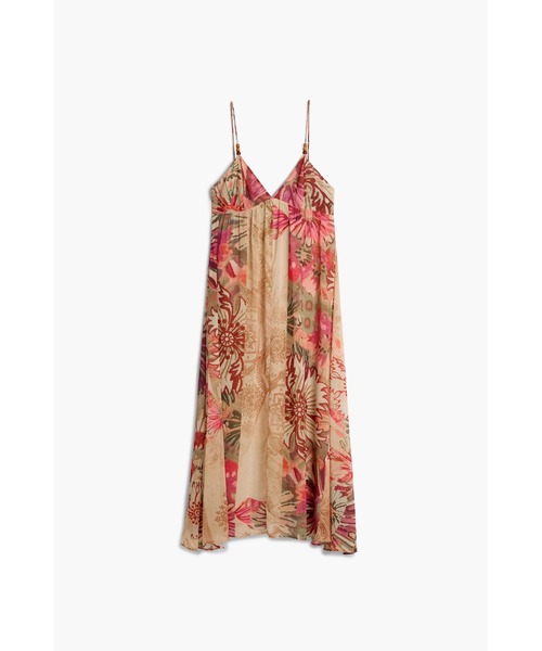Desigual(デシグアル)の「フラワープリントフリルキャミミニワンピ(ワンピース・レディース・レッド・XL/L/M/S/XS)」の2枚目の写真