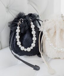 RETRO GIRL（レトロガール）の「チュール巾着バッグ（ハンドバッグ）」