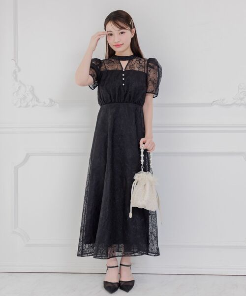 RETRO GIRL(レトロガール)の「チュール巾着バッグ(ハンドバッグ・レディース・オフホワイト/ブラック・ONE SIZE)」の7枚目の写真