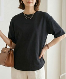 シルケットコットン100％ ラウンドヘム 半袖Tシャツ / レディース 無地 カットソー