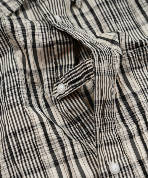 FRIZMWORKS(フリズムワークス)の「GATHERED CHECK SHIRT _ BLACK(シャツ/ブラウス・メンズ・その他・SMALL/MEDIUM/LARGE/X-LARGE)」の4枚目の写真