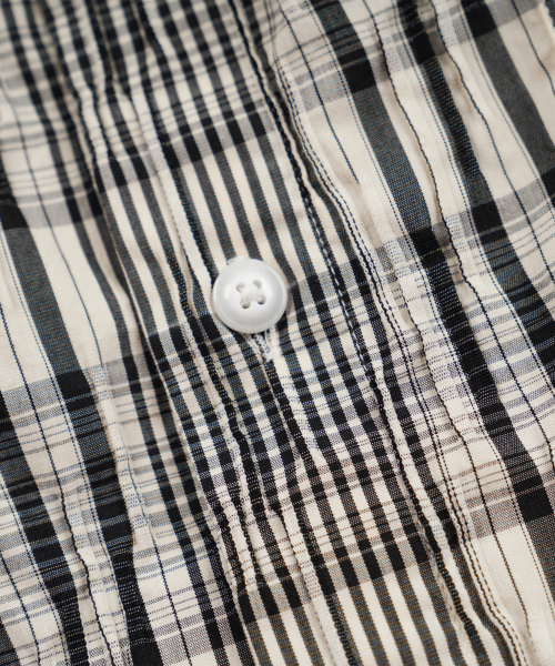 FRIZMWORKS(フリズムワークス)の「GATHERED CHECK SHIRT _ BLACK(シャツ/ブラウス・メンズ・その他・SMALL/MEDIUM/LARGE/X-LARGE)」の5枚目の写真