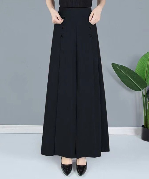 Flugge(フラッジー)の「エレガントワイドフレアパンツ(その他パンツ・レディース・ブラック/カーキ・LARGE/MEDIUM)」の2枚目の写真