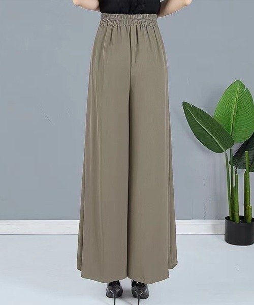 Flugge(フラッジー)の「エレガントワイドフレアパンツ(その他パンツ・レディース・ブラック/カーキ・LARGE/MEDIUM)」の5枚目の写真