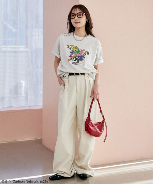 PUBLUX(パブリュクス)の「PUBLUX/パブリュクス 【THE POWERPUFF GIRLS】パワーパフ ガールズ フロントアート Tシャツ 限定展開(Tシャツ/カットソー・レディース・ライトグレー/チャコールグレー/オフホワイト・フリ-)」の22枚目の写真