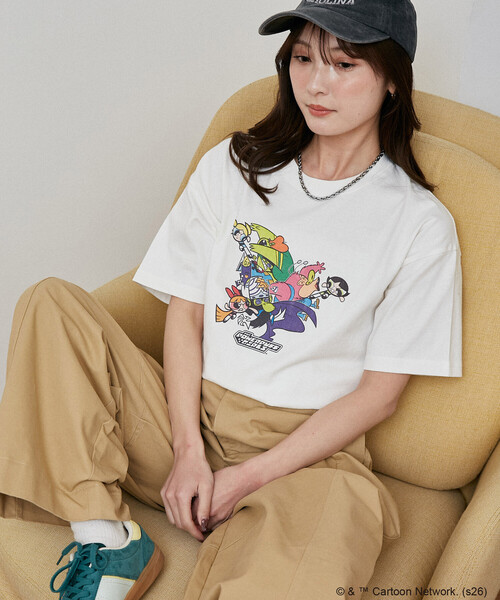 PUBLUX(パブリュクス)の「PUBLUX/パブリュクス 【THE POWERPUFF GIRLS】パワーパフ ガールズ フロントアート Tシャツ 限定展開(Tシャツ/カットソー・レディース・ライトグレー/チャコールグレー/オフホワイト・フリ-)」の17枚目の写真