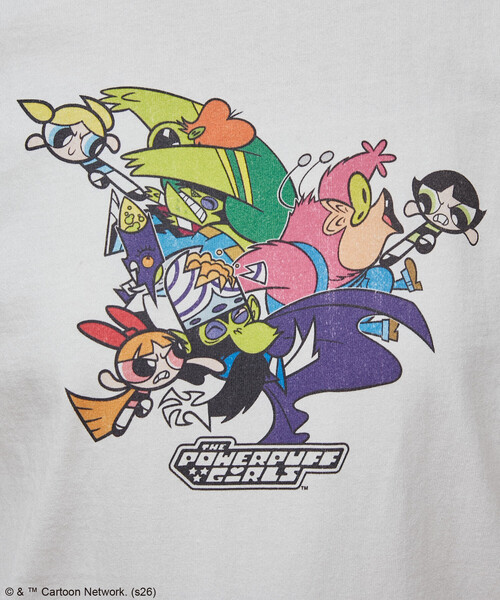 PUBLUX(パブリュクス)の「PUBLUX/パブリュクス 【THE POWERPUFF GIRLS】パワーパフ ガールズ フロントアート Tシャツ 限定展開(Tシャツ/カットソー・レディース・ライトグレー/チャコールグレー/オフホワイト・フリ-)」の9枚目の写真