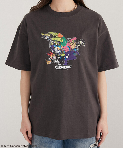PUBLUX(パブリュクス)の「PUBLUX/パブリュクス 【THE POWERPUFF GIRLS】パワーパフ ガールズ フロントアート Tシャツ 限定展開(Tシャツ/カットソー・レディース・ライトグレー/チャコールグレー/オフホワイト・フリ-)」の10枚目の写真